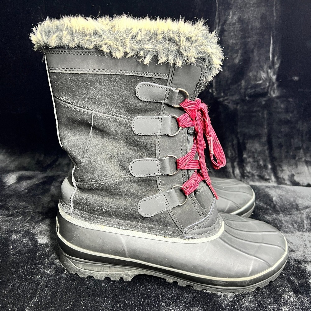 Khombu North Star 146730‎ Womens 11 M Winter Boots Black Waterproof Snow Boots